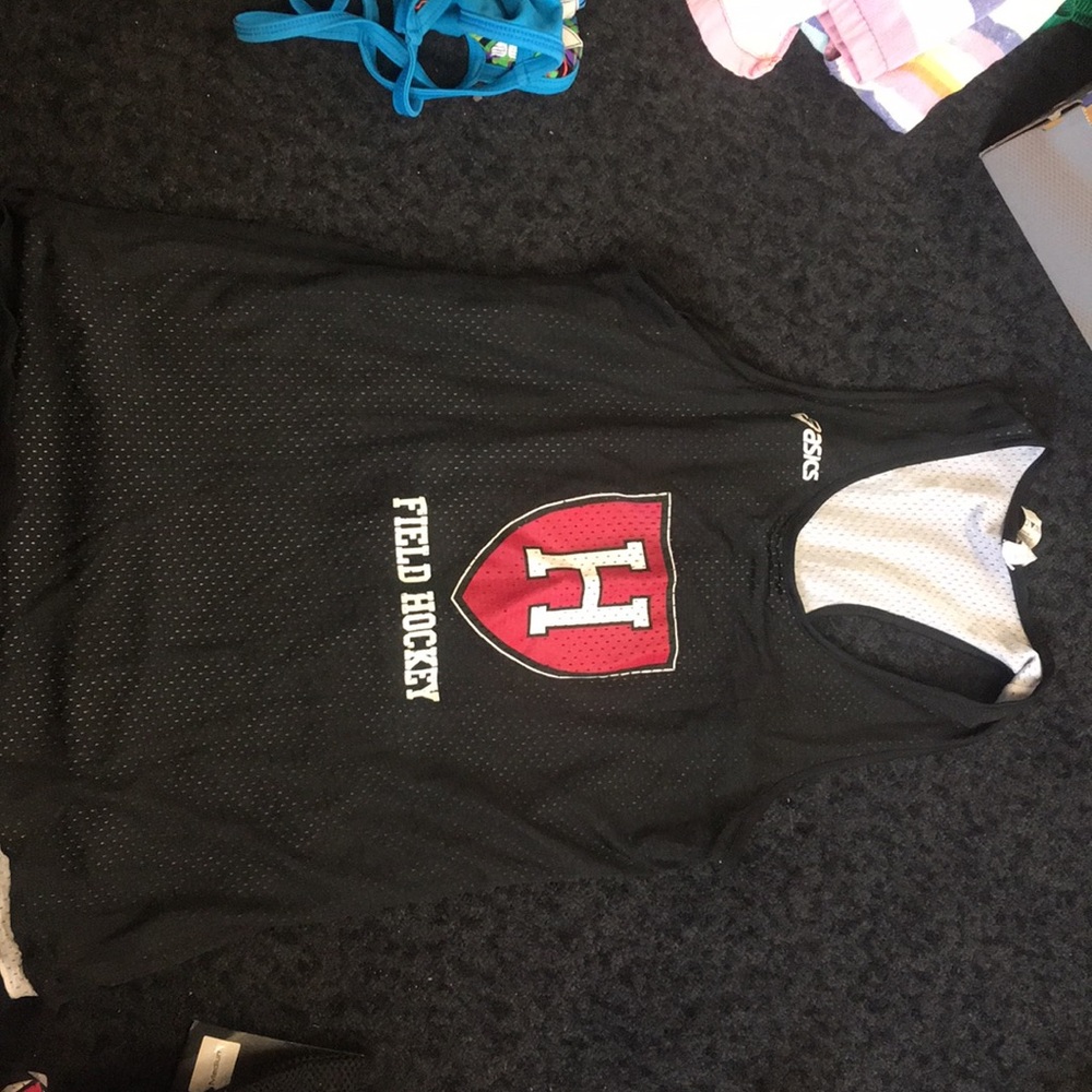Reversible black and white Harvard top